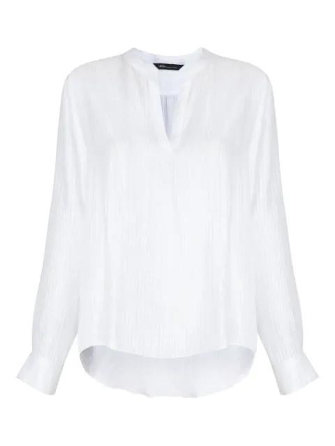 Uma | Raquel Blay textured V-neck blouse