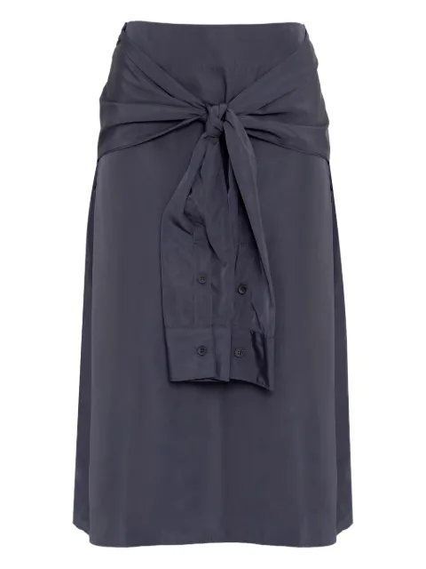 Uma | Raquel Blay Formula tie-front shirt-detail midi skirt