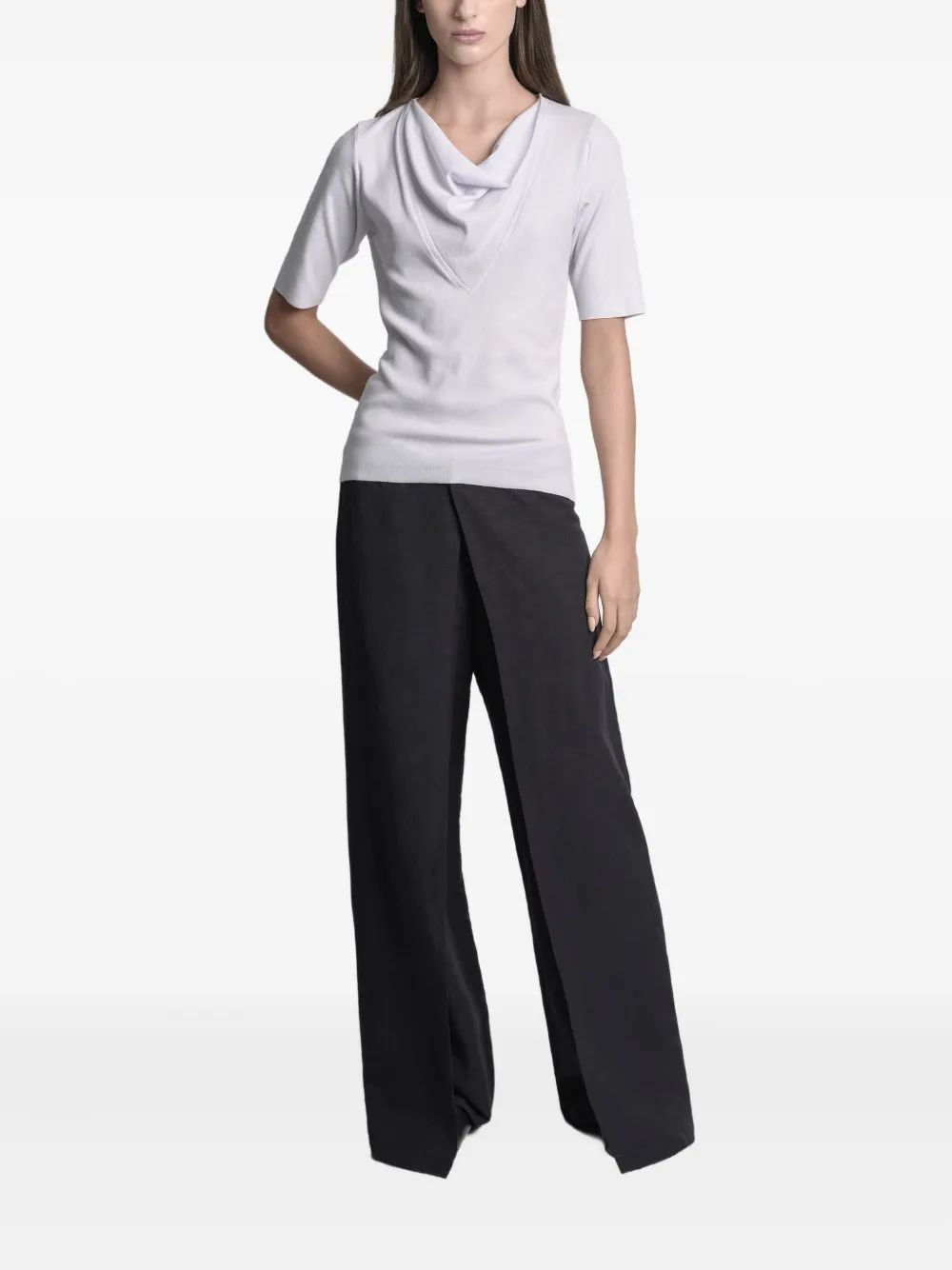 Uma | Raquel Davidowicz cowl-neck ribbed top | T-Shirts & Jersey Shirts | Image 2