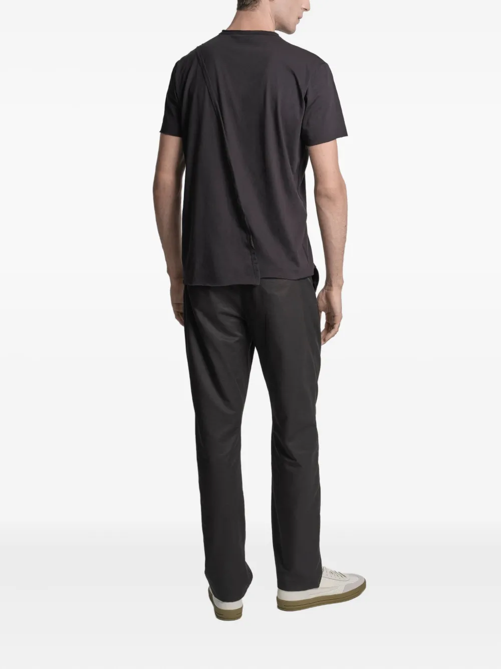 Uma Raquel Davidowicz Diagonal-seam T-shirt In Black