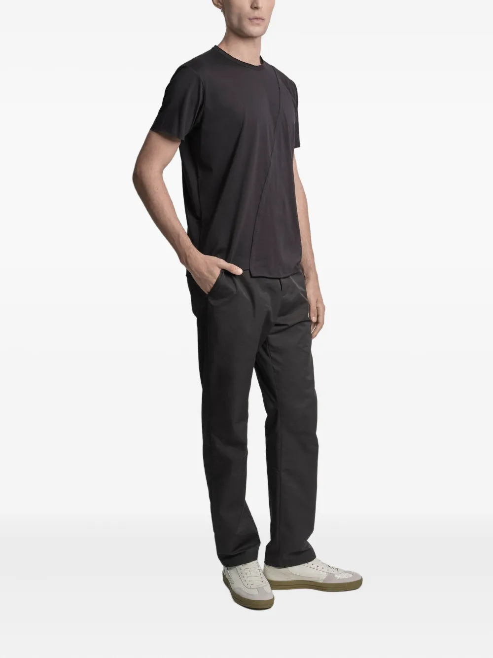 Uma Raquel Davidowicz Diagonal-seam T-shirt In Black