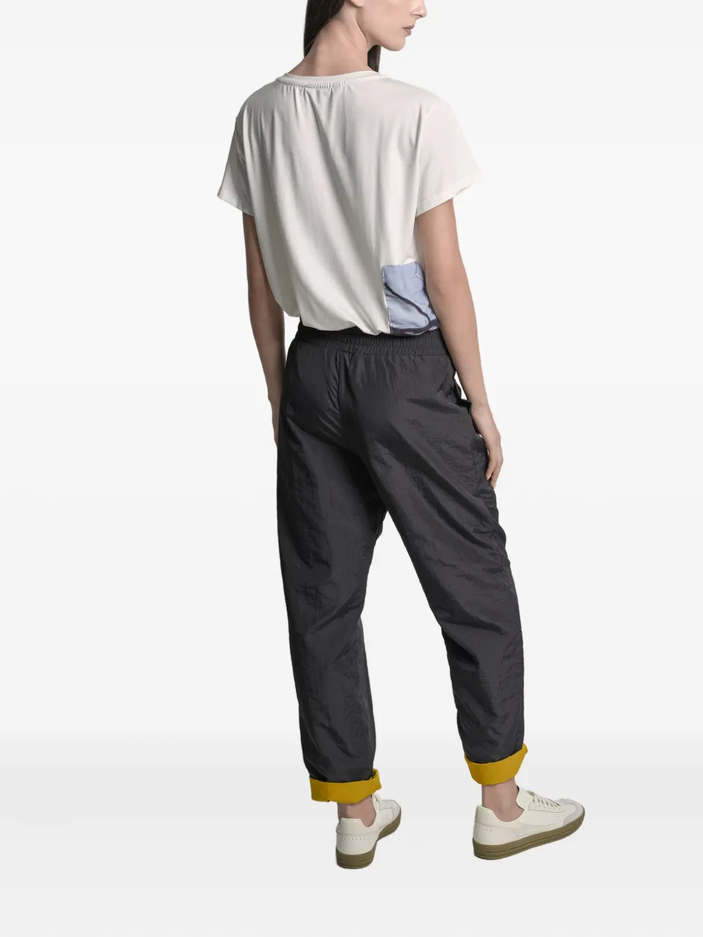 Uma Raquel Davidowicz Elastic-waist Patch-pocket Trousers In Gray