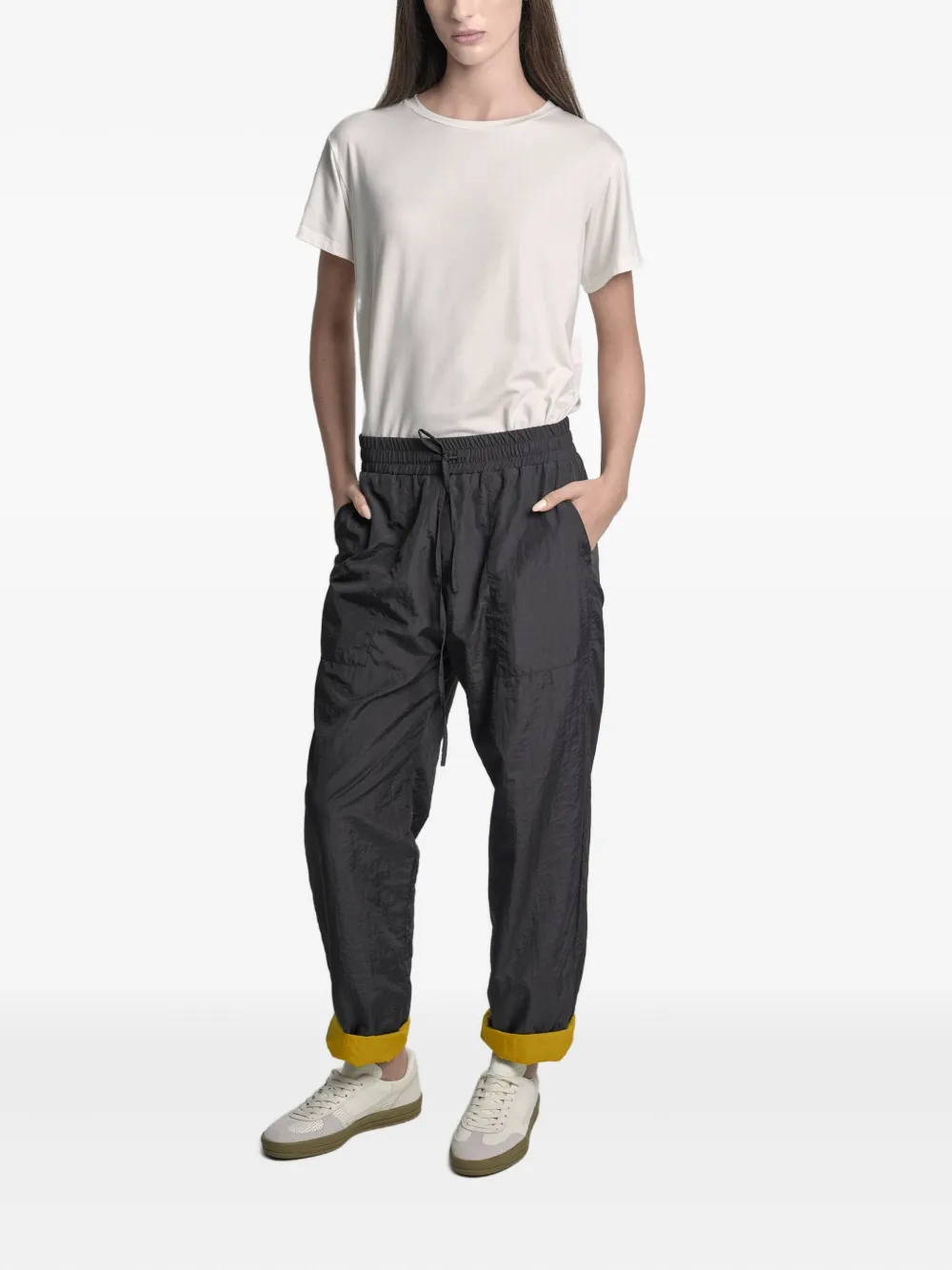 Uma | Raquel Davidowicz elastic-waist patch-pocket trousers - Grijs