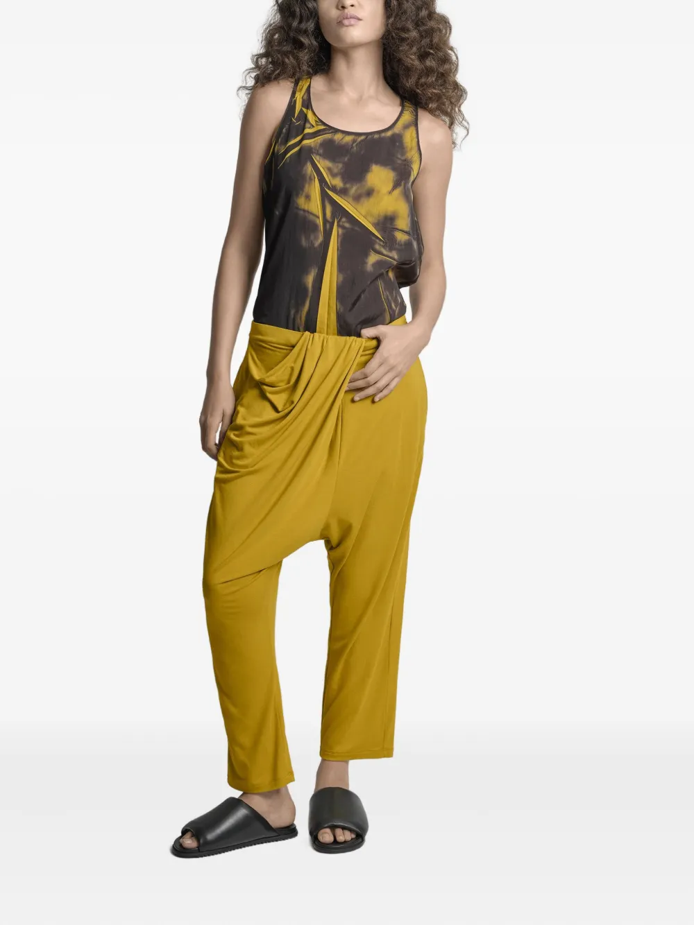 Uma | Raquel Blay Gedrapeerde broek - Geel