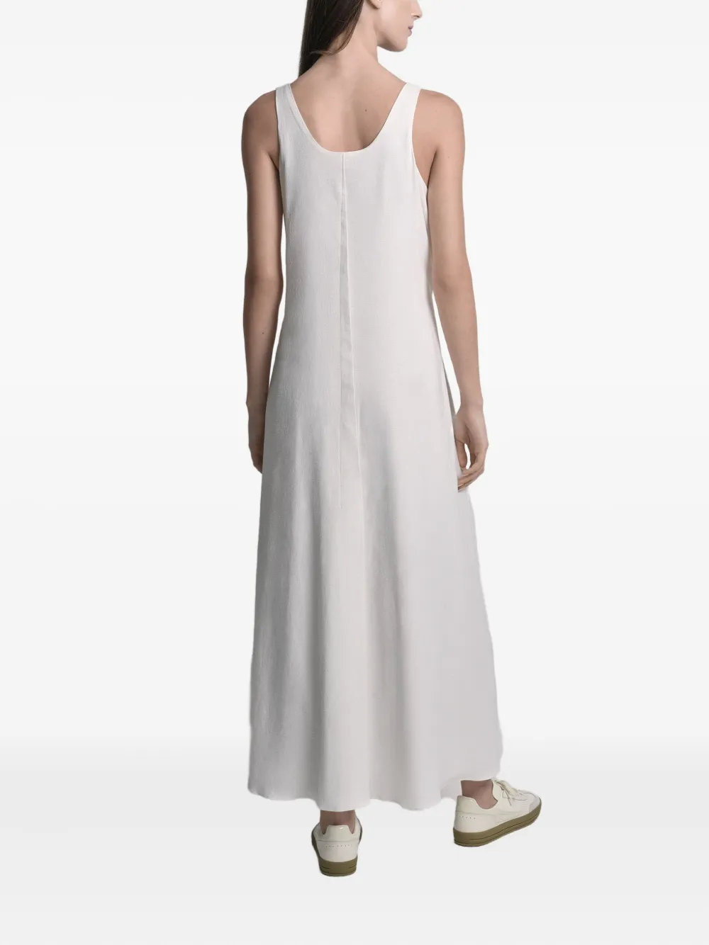 Uma Raquel Davidowicz Drawstring Sleeveless Maxi Dress In White