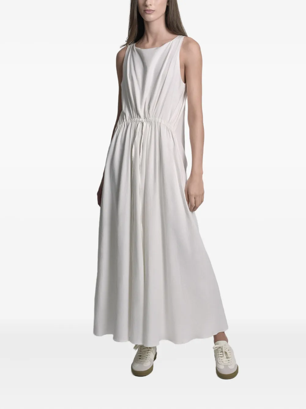 Uma | Raquel Davidowicz drawstring sleeveless maxi dress - Wit