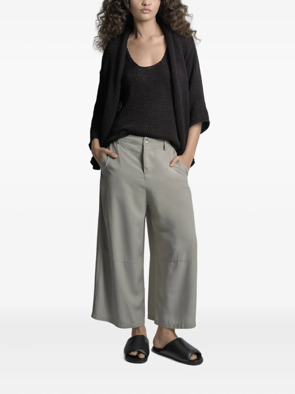 Uma | Raquel Blay Open-front Cardigan In Black