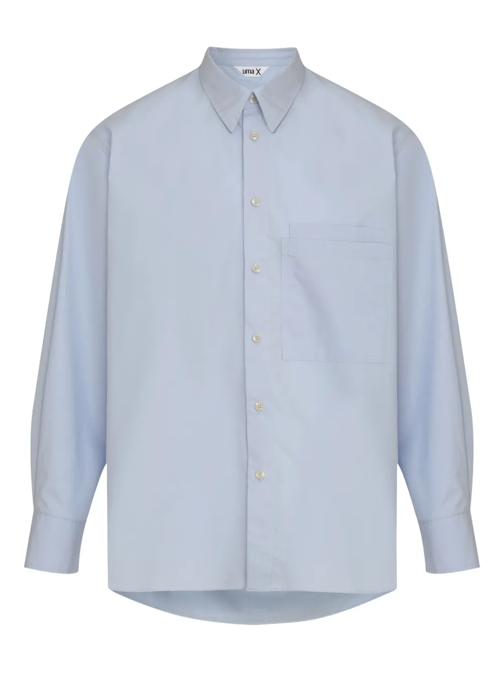 Uma | Raquel Blay pocket long-sleeve shirt | Blue | Image 1