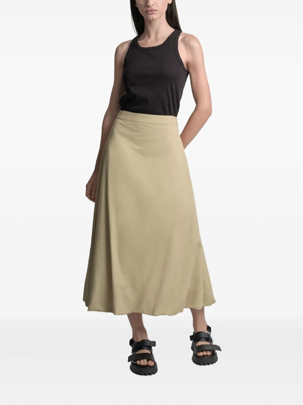 Uma | Raquel Davidowicz A-line midi skirt - Beige
