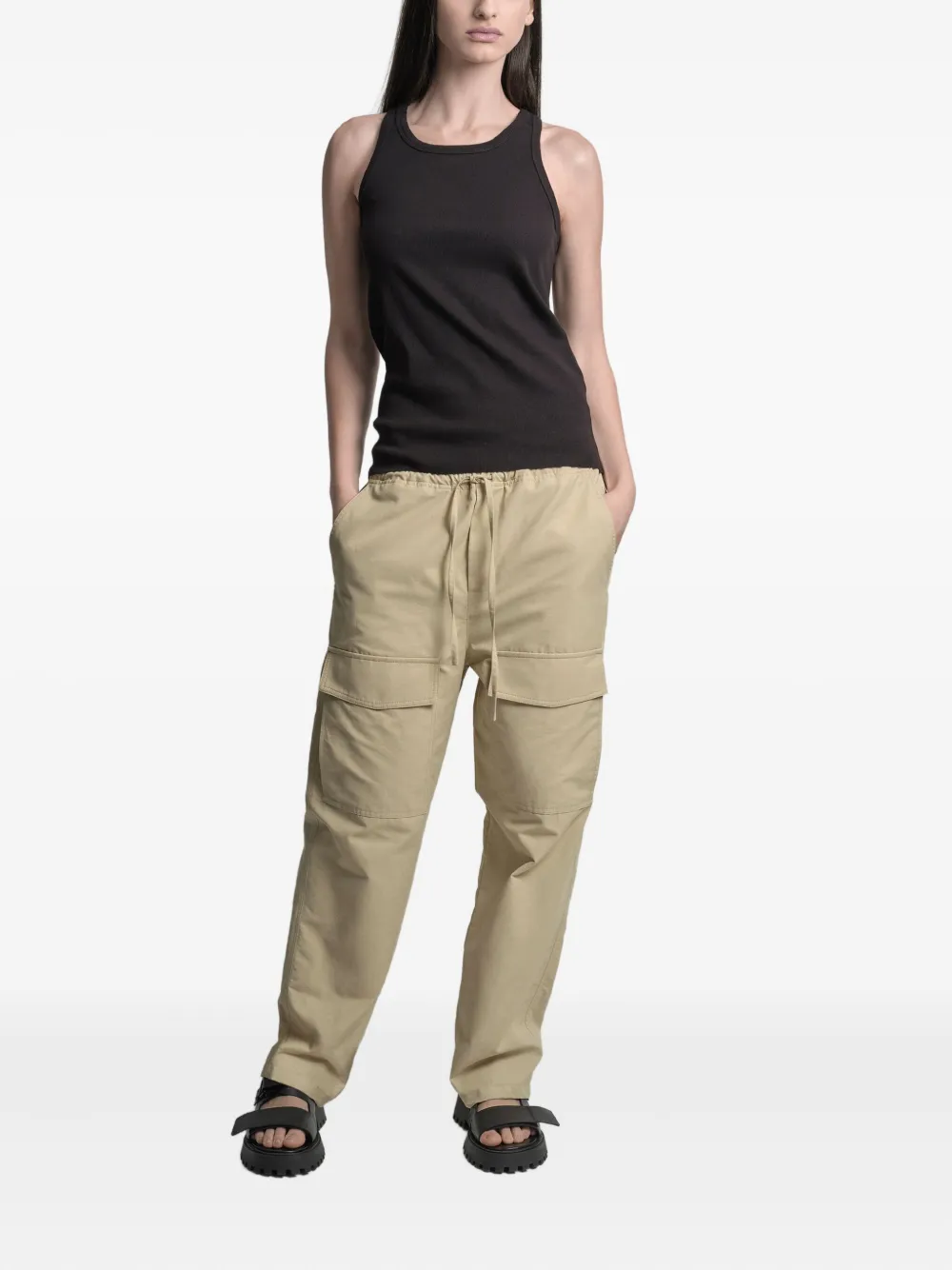 Uma Raquel Davidowicz Cotton-blend Tank Top In Black