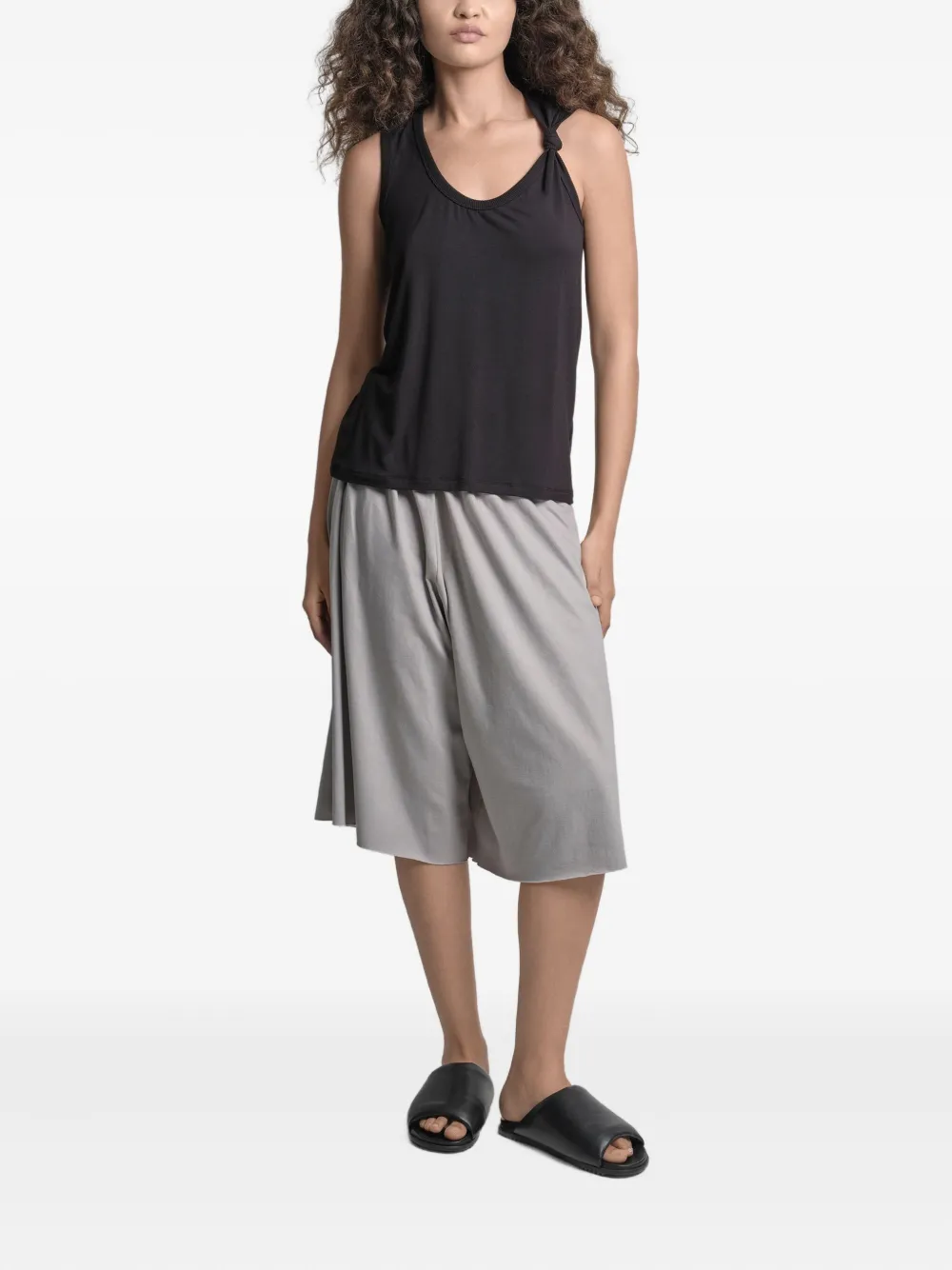 Uma | Raquel Blay Top met geknoopt detail - Zwart