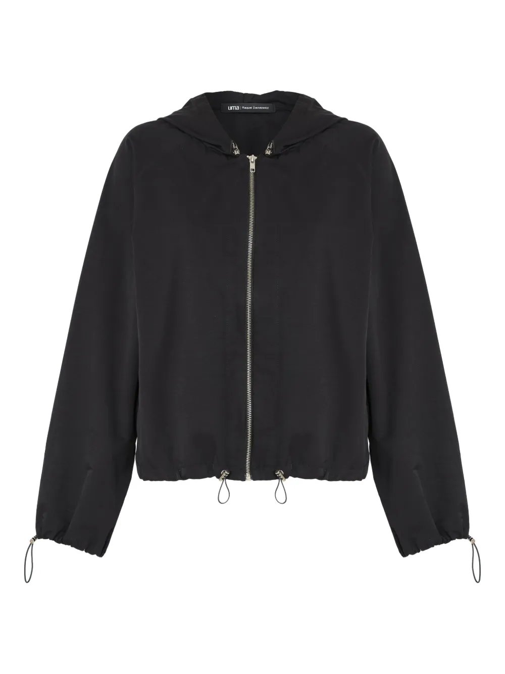 Uma | Raquel Davidowicz drawstring-hem hooded jacket Zwart