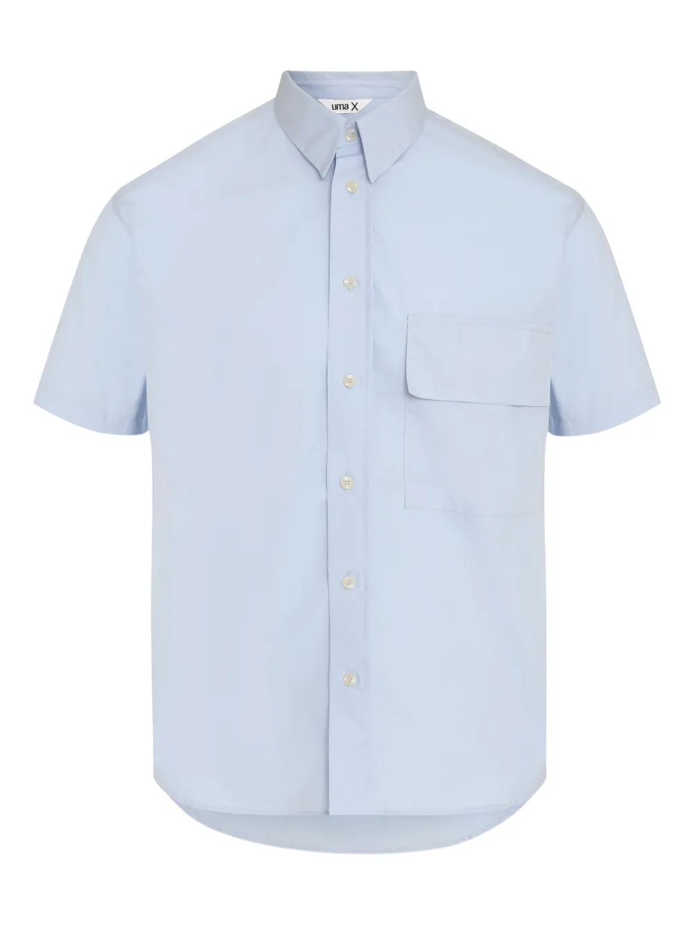 Uma | Raquel Blay pocket short-sleeve shirt | Blue | Image 1