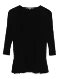 Gianfranco Ferré Pre-Owned 1990s ribbed peplum top - Black