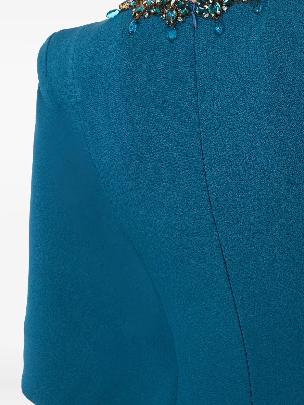 Jenny Packham Ursa midi-jurk met verfraaide hals Blauw