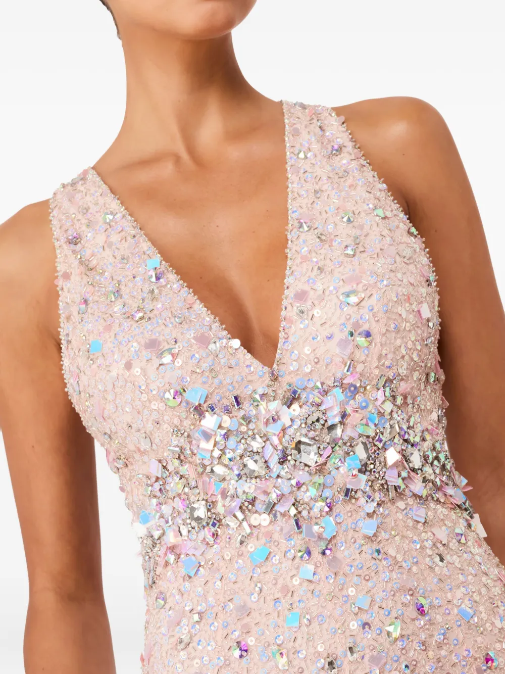 Jenny Packham Pretty Thing mini-jurk met V-hals Roze