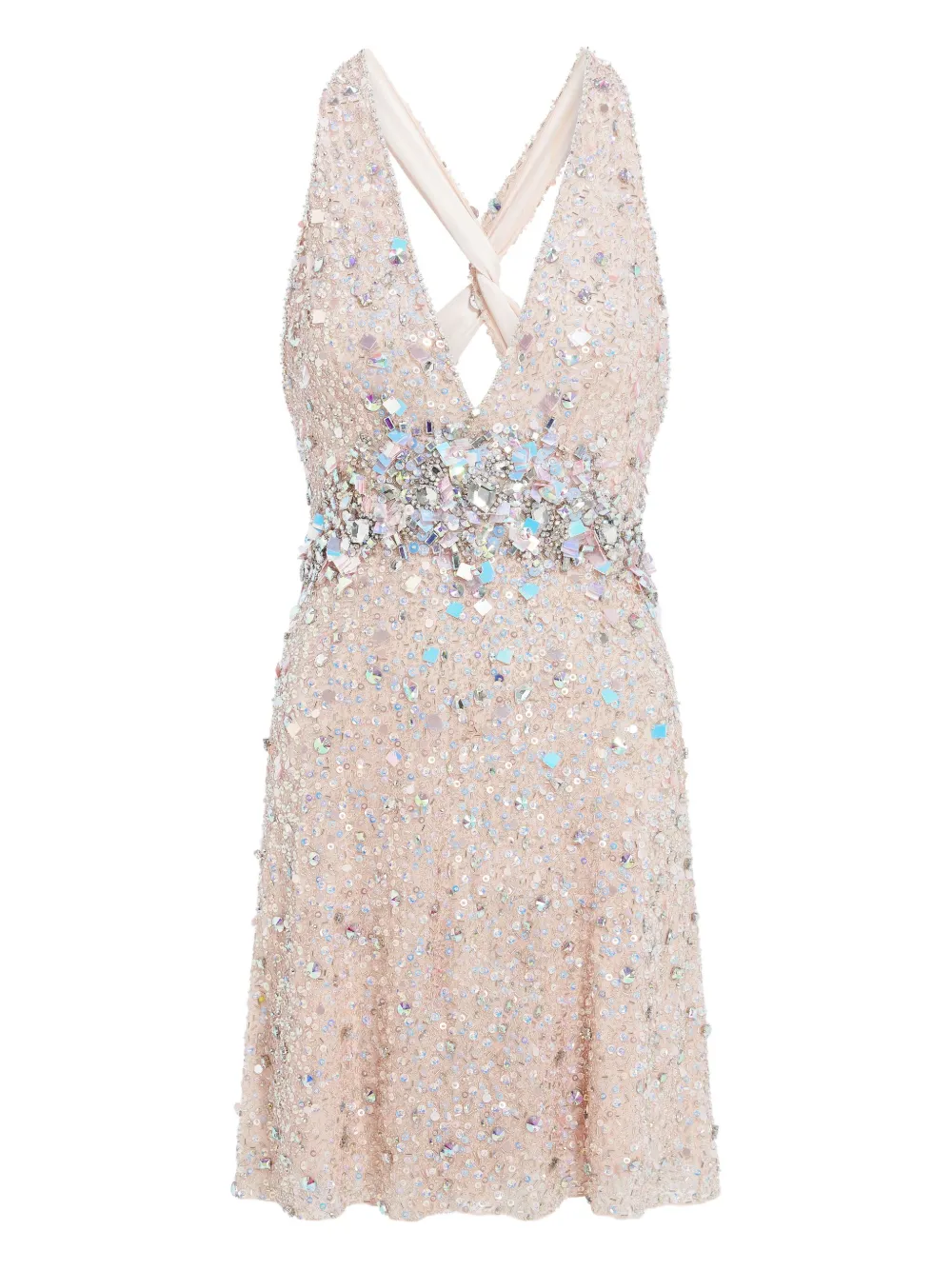 Jenny Packham Pretty Thing V-neck mini dress Roze