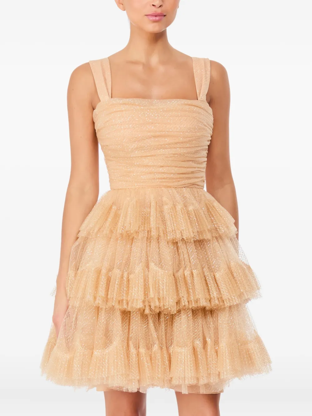 Jenny Packham Fall From Grace mini-jurk Beige