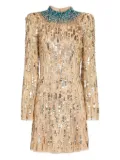 Jenny Packham Passion embellished mini dress - Gold