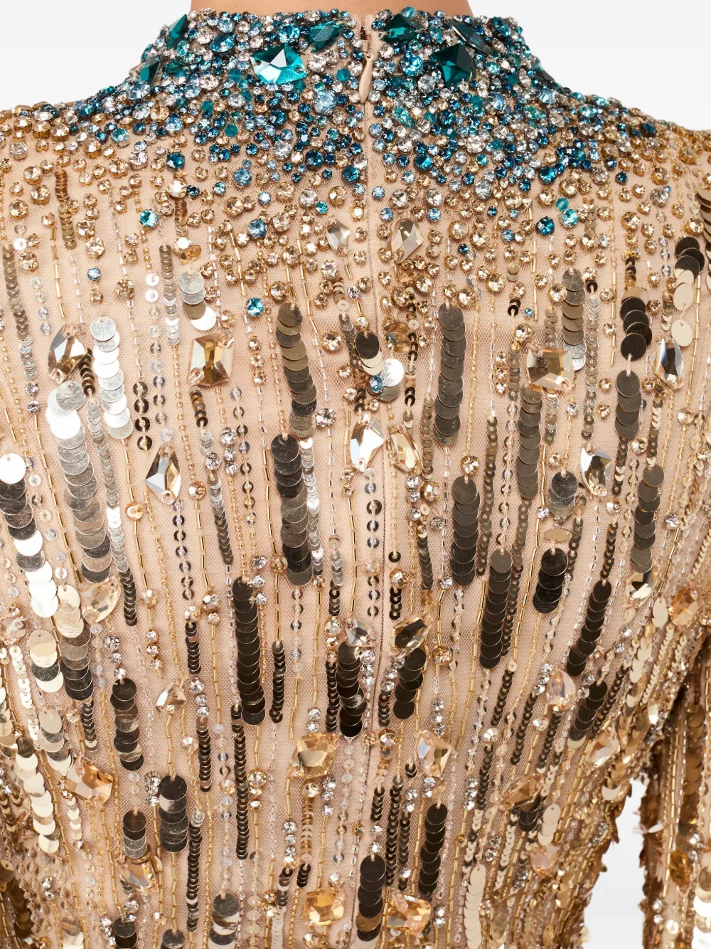 Jenny Packham Passion verfraaide mini-jurk Goud