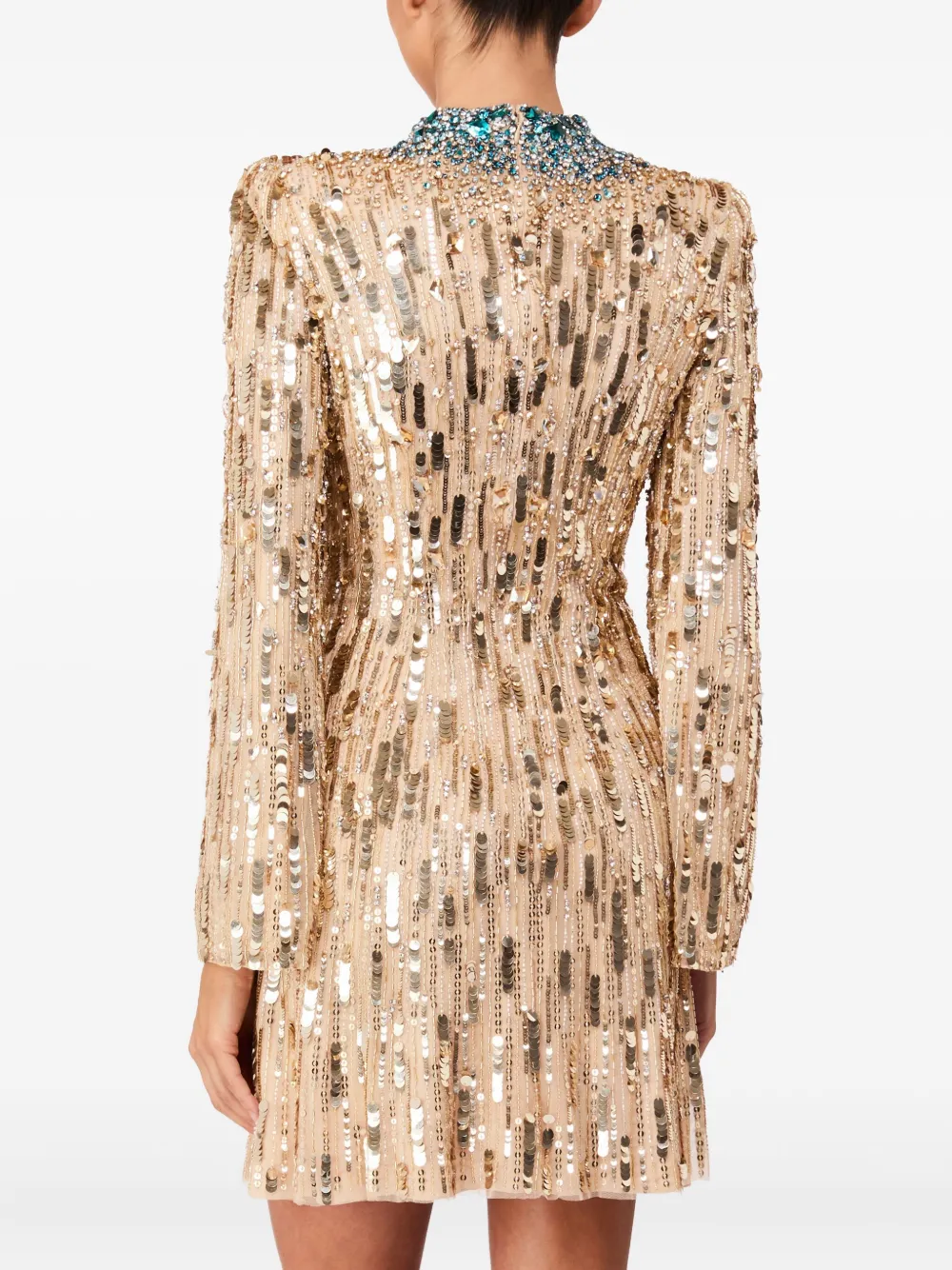 Jenny Packham Passion verfraaide mini-jurk Goud