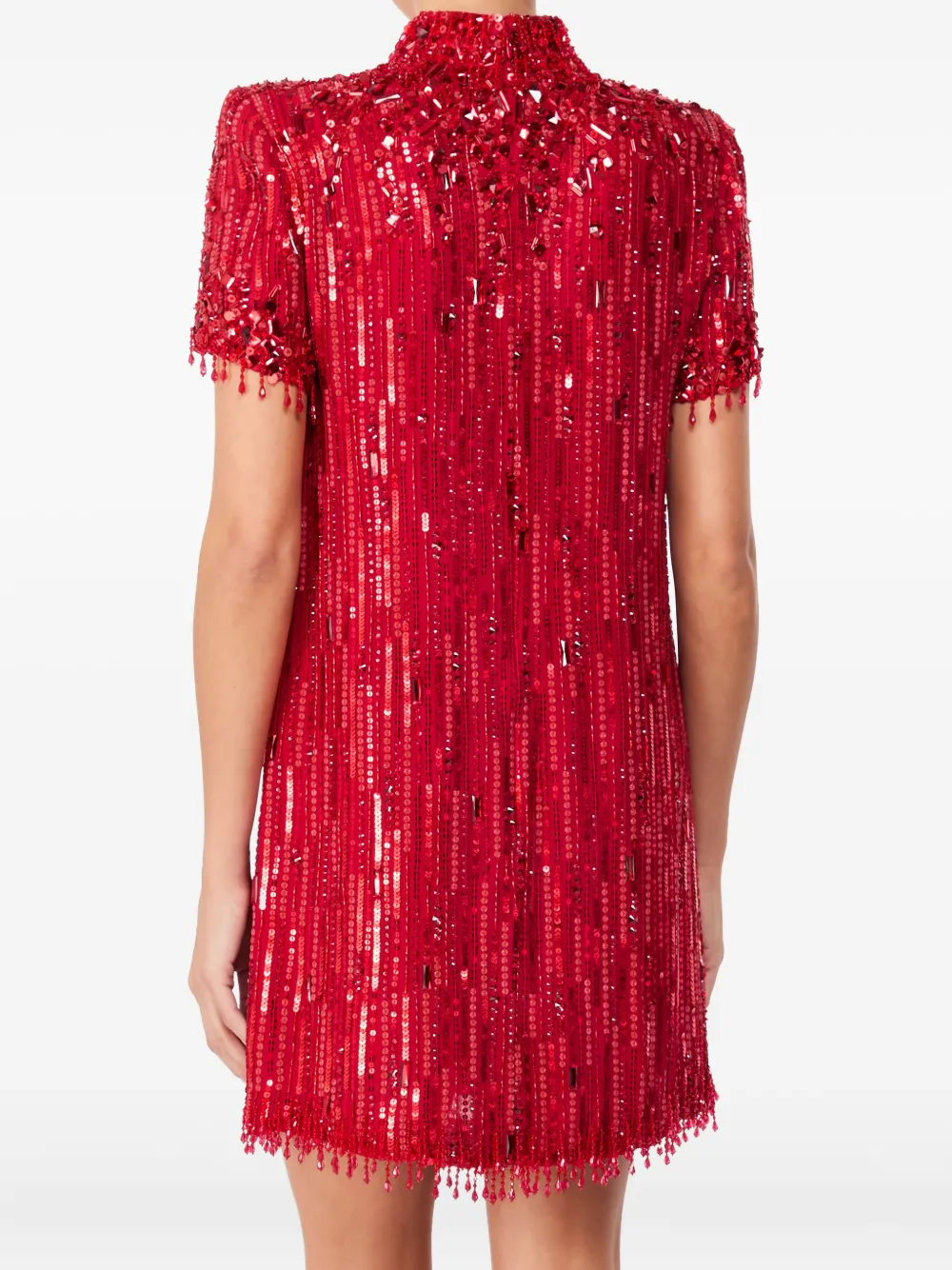 Jenny Packham Snapdragon mini-jurk met pailletten Rood