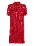 Jenny Packham Snapdragon sequin-embellished mini dress - Red