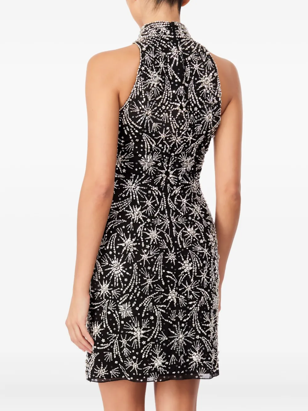 Jenny Packham Starry Night Embellished Mini Dress In Black
