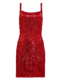 Jenny Packham Tina sequin fringe mini dress - Red
