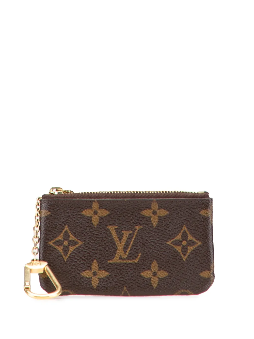 Pre-owned Louis Vuitton 2012 Monogram Key Pouch Coin Pouch In Brown