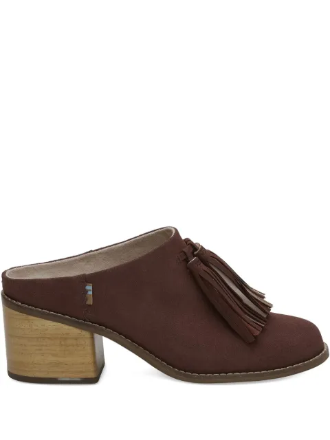 Toms Leila "brown" block-heel mules