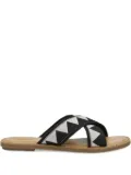 Toms Viv geometric-pattern cross-strap sandals - Black