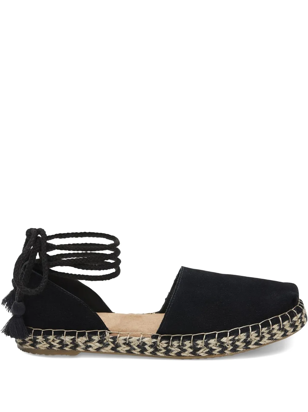 Toms Katalina "black" Lace-up Tassel Espadrilles