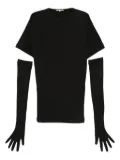 MANURI Bobby 2.6 attached-glove mini dress - Black