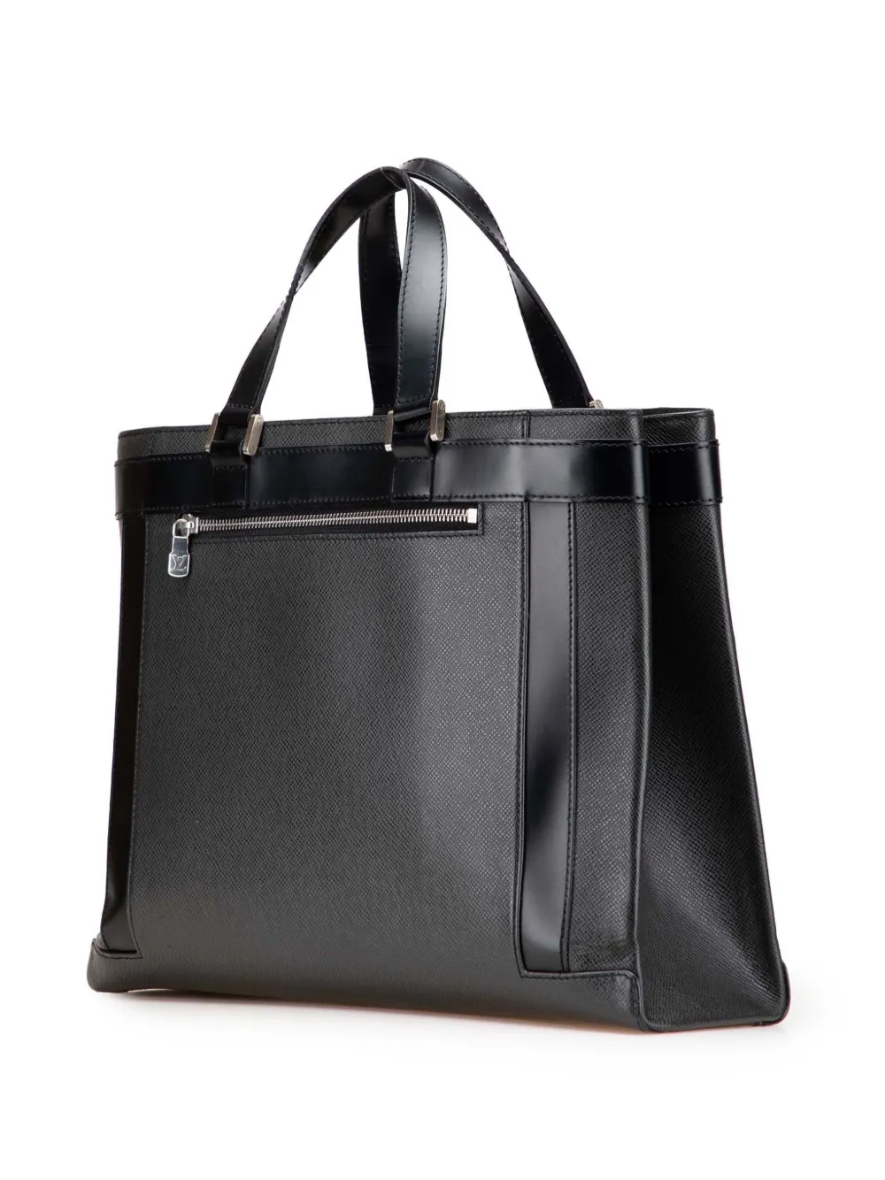 Pre-owned Louis Vuitton 2005 Taiga Kasbek Pm Business Bag In Black