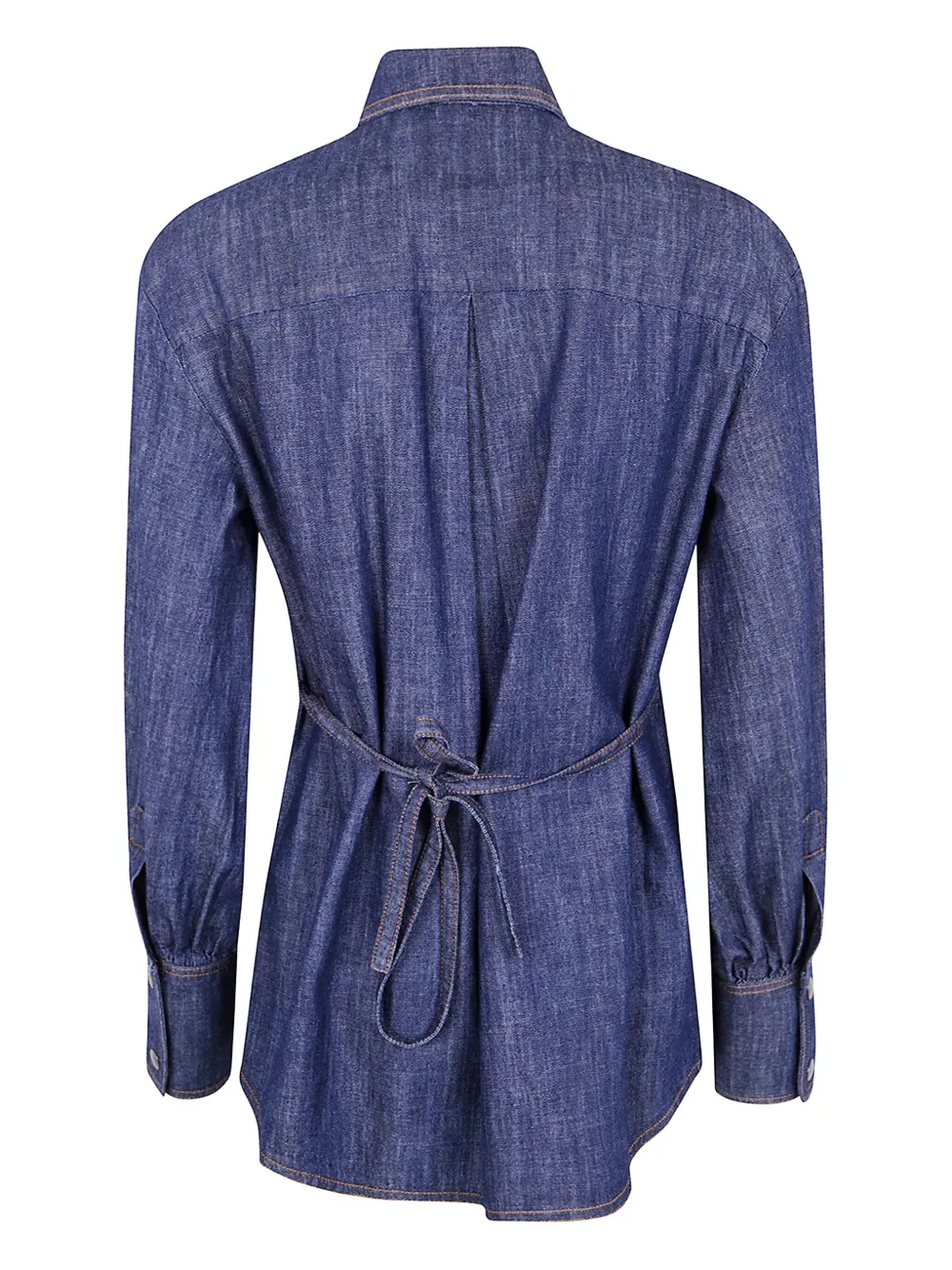 Aviù ruffled denim shirt - Blauw