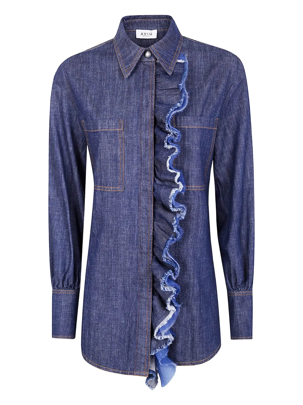 Aviù camisa vaquera con volantes | azul | Image 1
