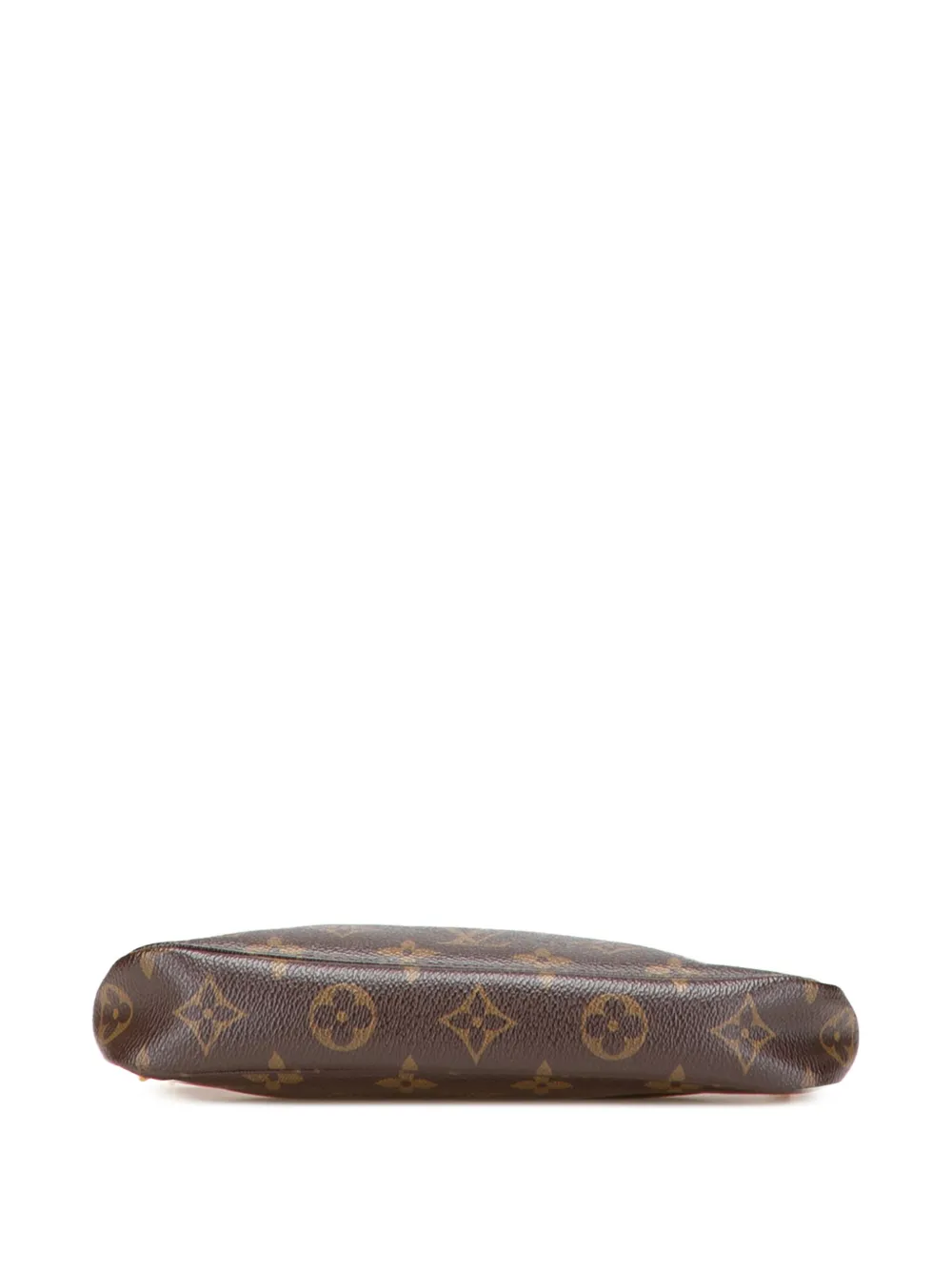 Pre-owned Louis Vuitton 2005 Monogram Pochette Accessoires Shoulder Bag In Brown