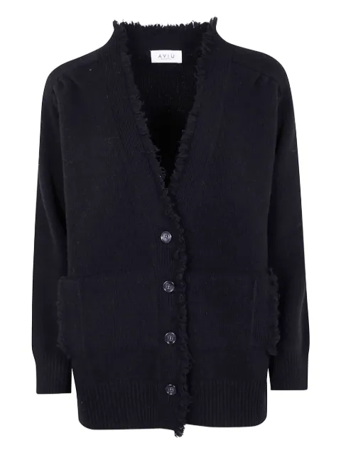 Aviù frayed-edge V-neck cardigan