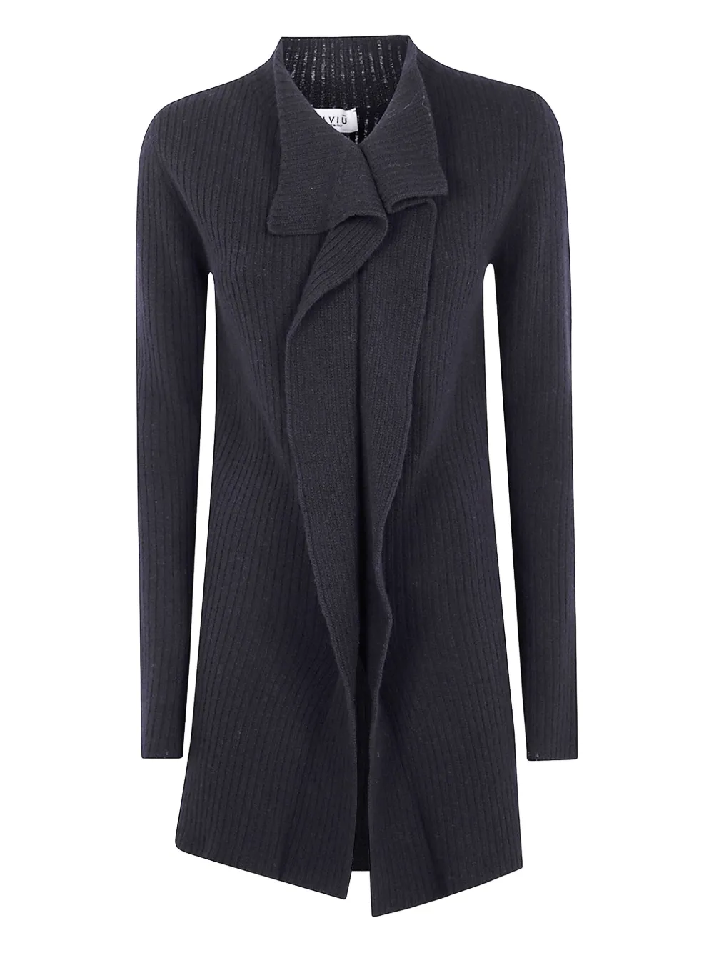 Aviù ribbed draped cardigan | Black | Image 1