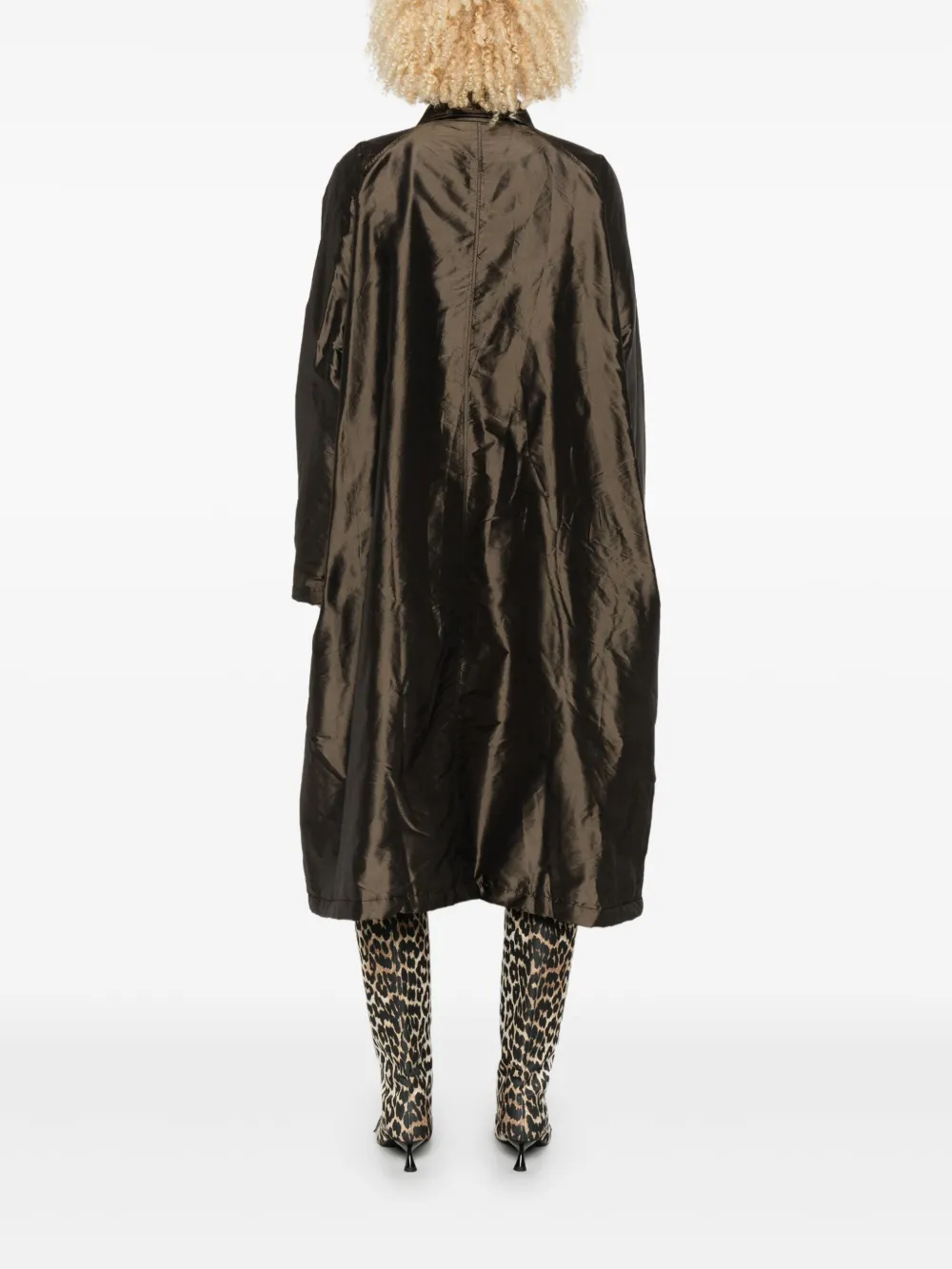 Buttoned Silk Coat