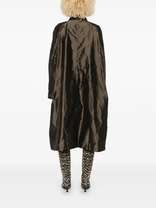 ジャケット・アウター Christian Peau oiled jacket 48 Christian Peau Buttoned Silk Coat | Green | FARFETCH