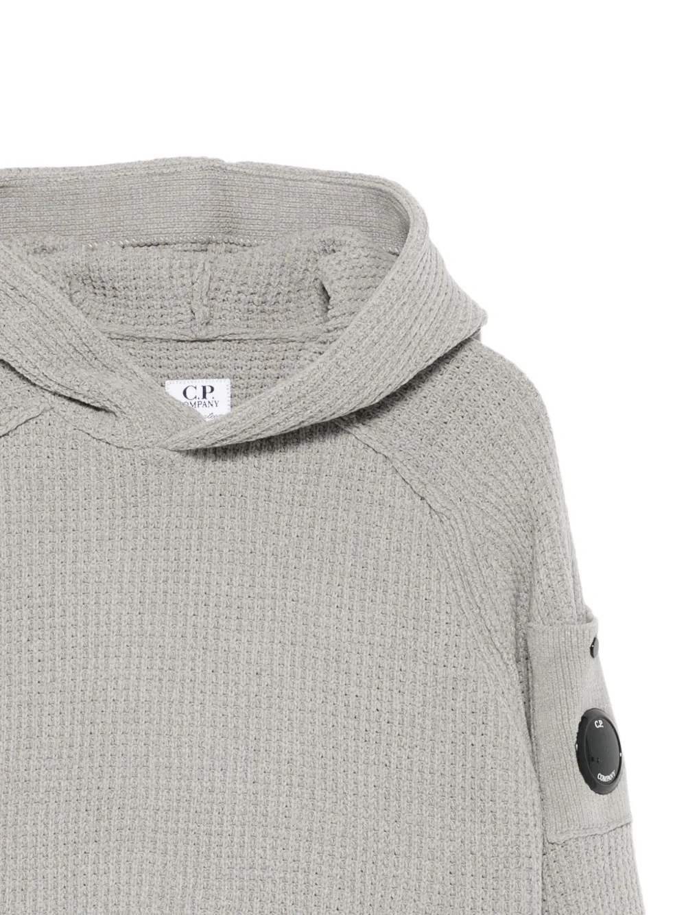 C.P. Company Kids Katoenen hoodie met wafelpatroon Grijs