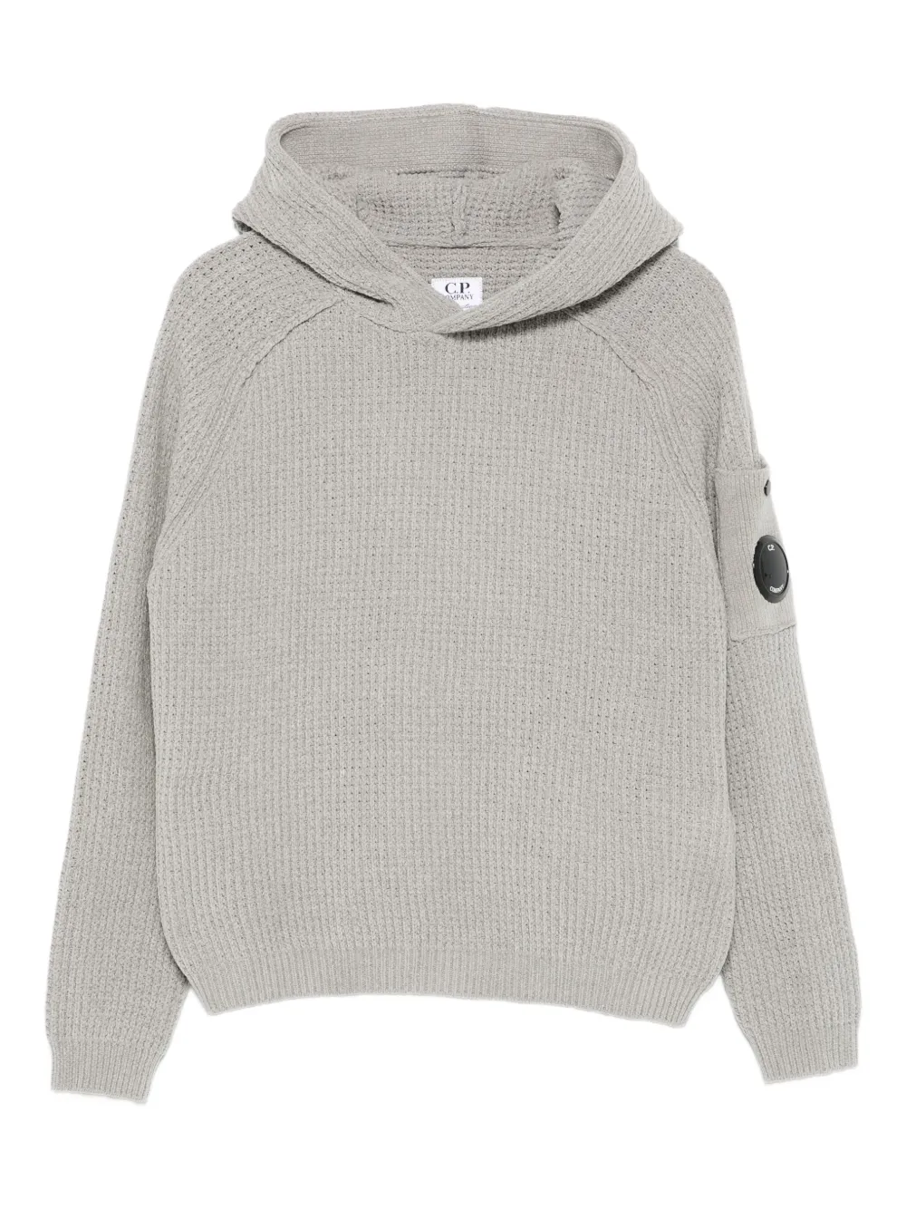 C.P. Company Kids Katoenen hoodie met wafelpatroon Grijs