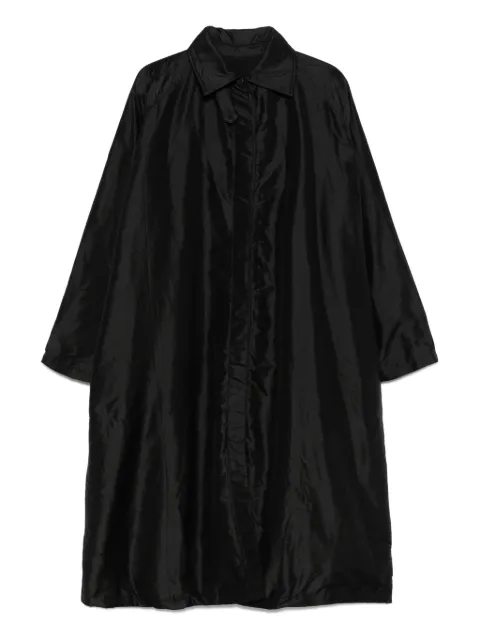 Christian Peau button-fastening silk coat