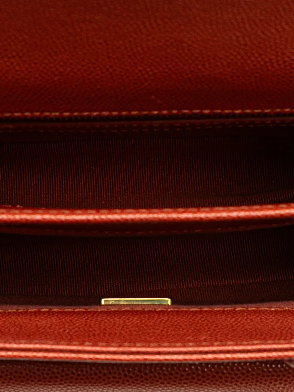 Pre-owned Chanel 2021-2025 Mini Cc Quilted Caviar Messenger Single Flap Crossbody Bag In Red