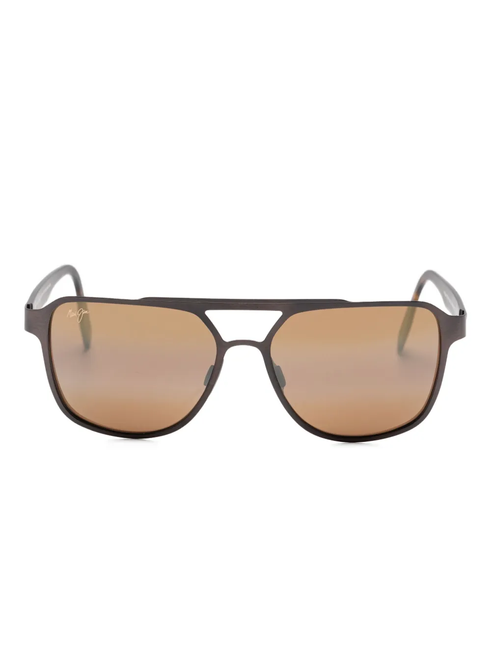 Maui Jim double-bridge sunglasses Zwart