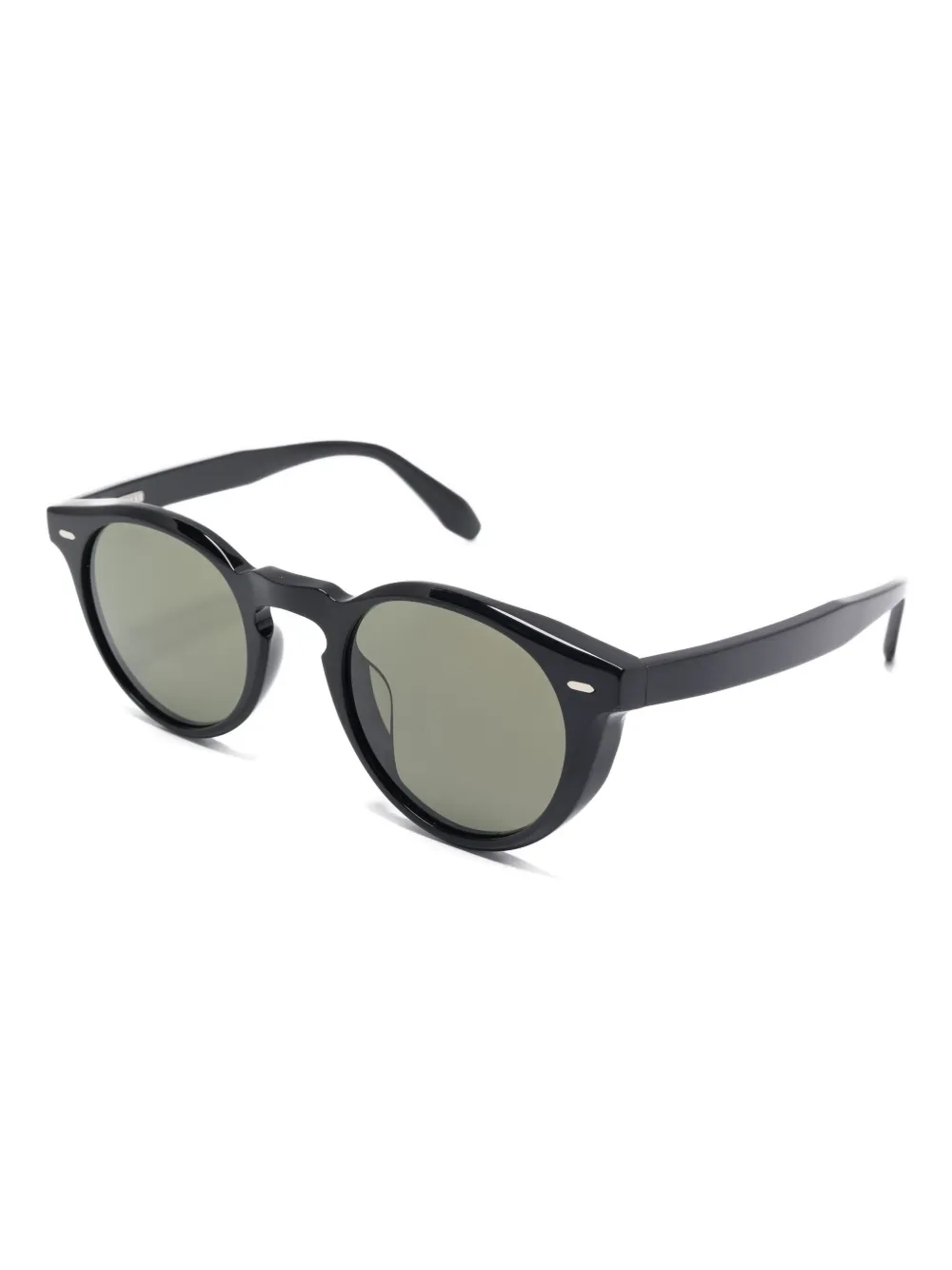 Oliver Peoples N.07 zonnebril met rond montuur - Zwart