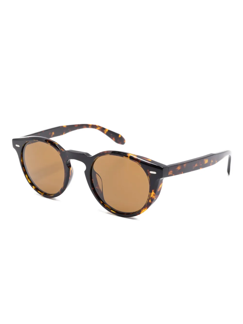 Oliver Peoples tortoiseshell round-frame sunglasses - Bruin