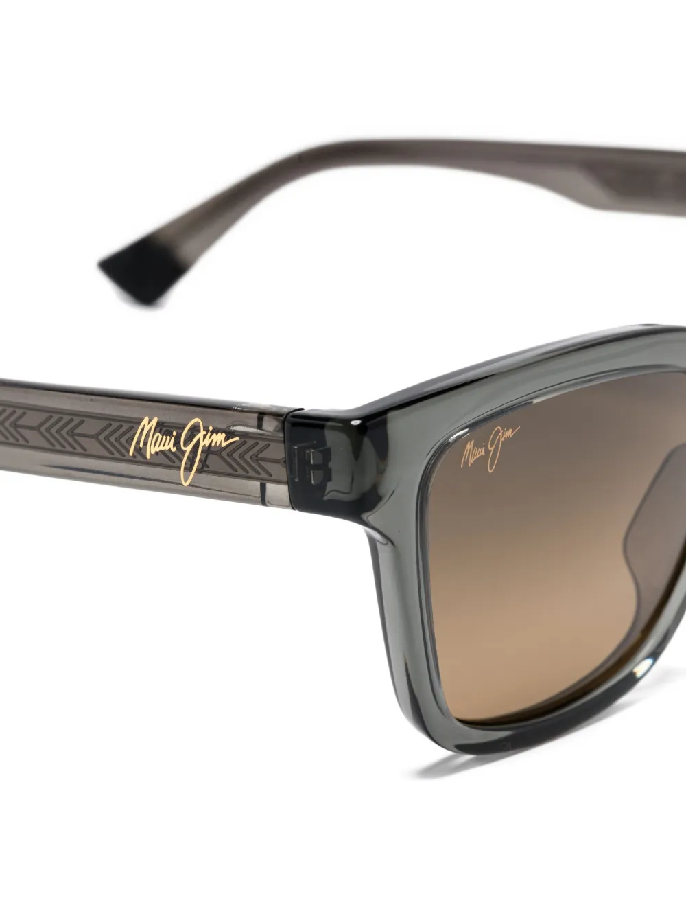Maui Jim Hanohano rectangle-frame sunglasses Zwart